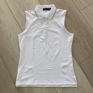 GFore white sleeveless polo